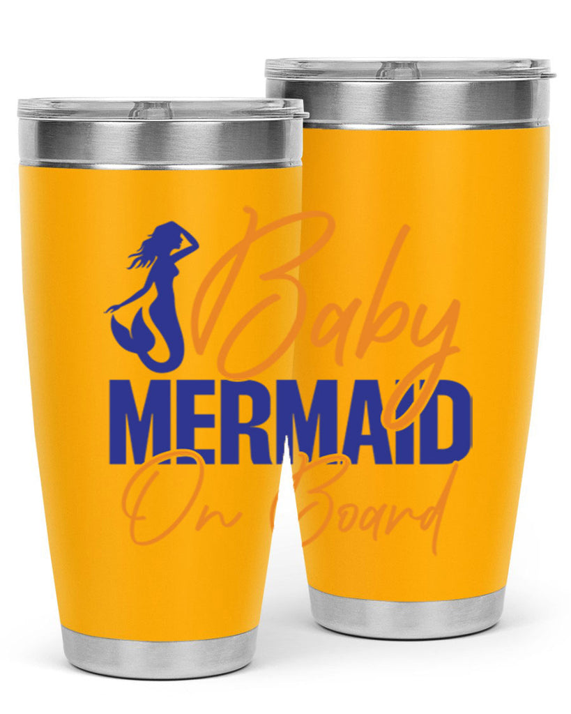 Baby Mermaid on Board 20#- mermaid- Tumbler