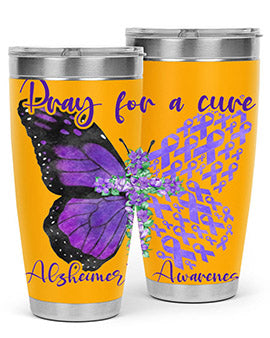 Pray For A Cure AlzheimerS Awareness 208#- alzheimers- Tumbler