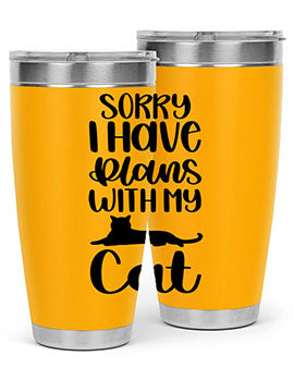 Sorry I Have Plans Style 105#- cat- Tumbler