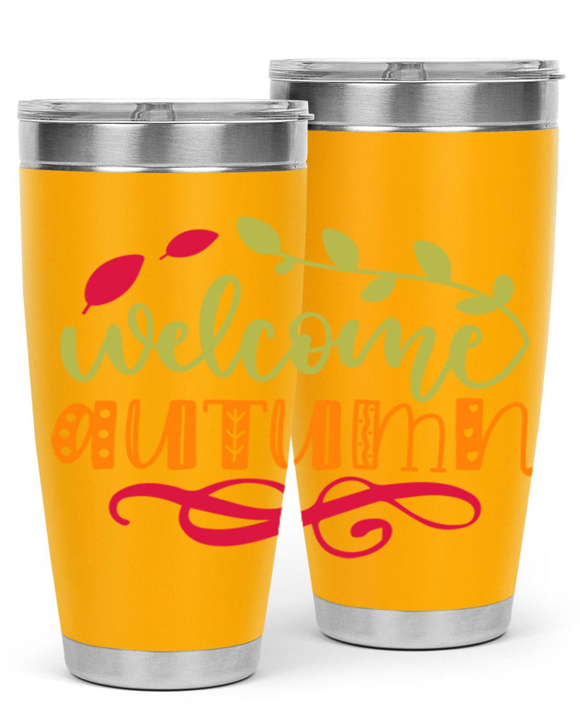 Welcome Autumn 629#- fall- Tumbler