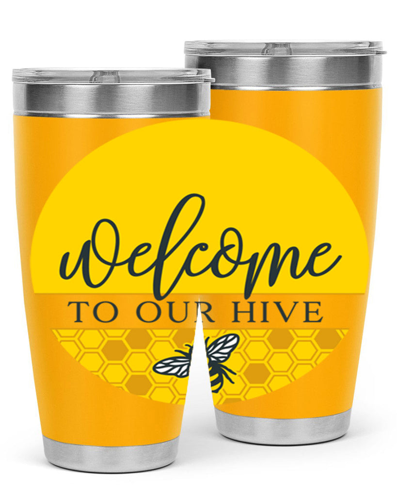 Welcome to our Hive complete yellow590#- spring- Tumbler