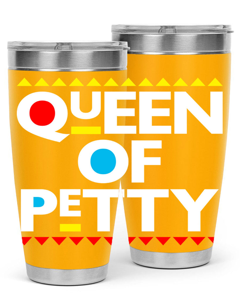 queen ofpetty 48#- black words phrases- Cotton Tank