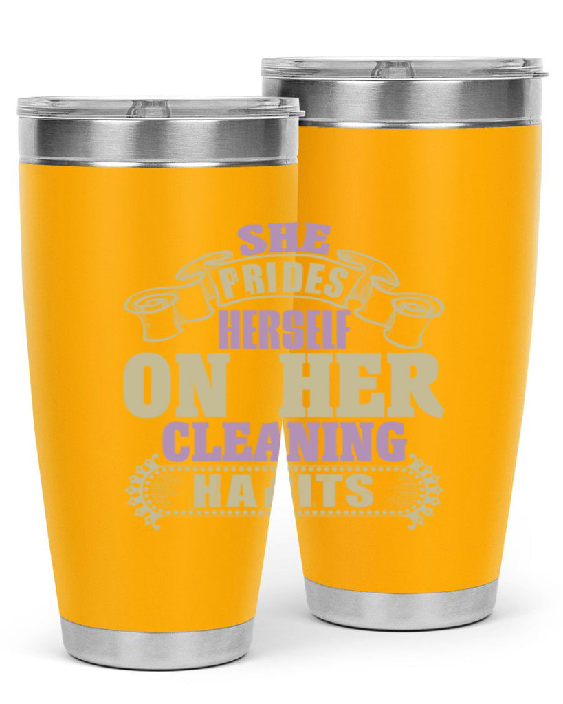 she prides hereself on her cleaning habits Style 14#- cleaner- tumbler