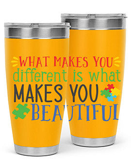 what makes you different is what makes you beautiful Style 3#- autism- Tumbler