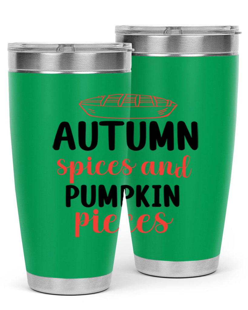 Autumn spices and pumpkin pieces 32#- fall- Tumbler