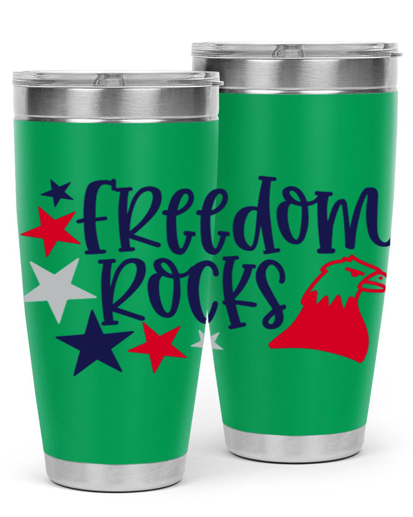 Freedom Rocks Style 148#- Fourt Of July- Tumbler