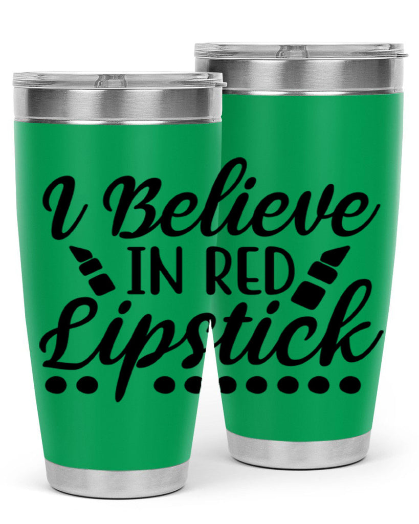 I Believe In Red Lipstick 106#- fashion- Cotton Tank
