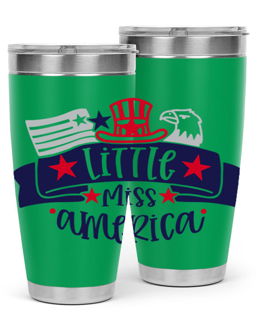 Little Miss America Style 162#- Fourt Of July- Tumbler