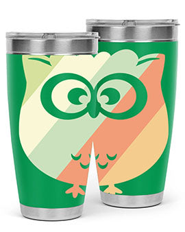 Owl Retro Style Vintage A TurtleRabbit 15#- owl- Tumblers