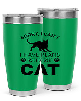 Sorry I Cant Style 116#- cat- Tumbler
