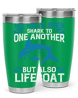 We have been shark to one another but also lifeboat Style 6#- shark  fish- Tumbler