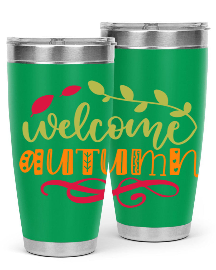 Welcome Autumn 629#- fall- Tumbler