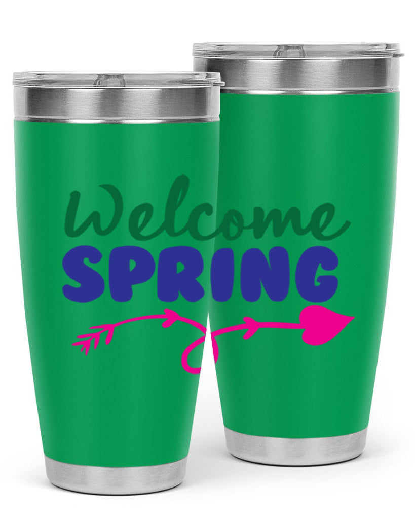 Welcome Spring 581#- spring- Tumbler