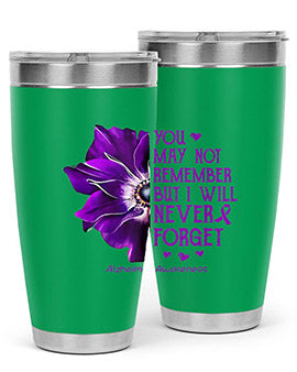 You may not remember but I will never forget alzheimer 223#- alzheimers- Tumbler