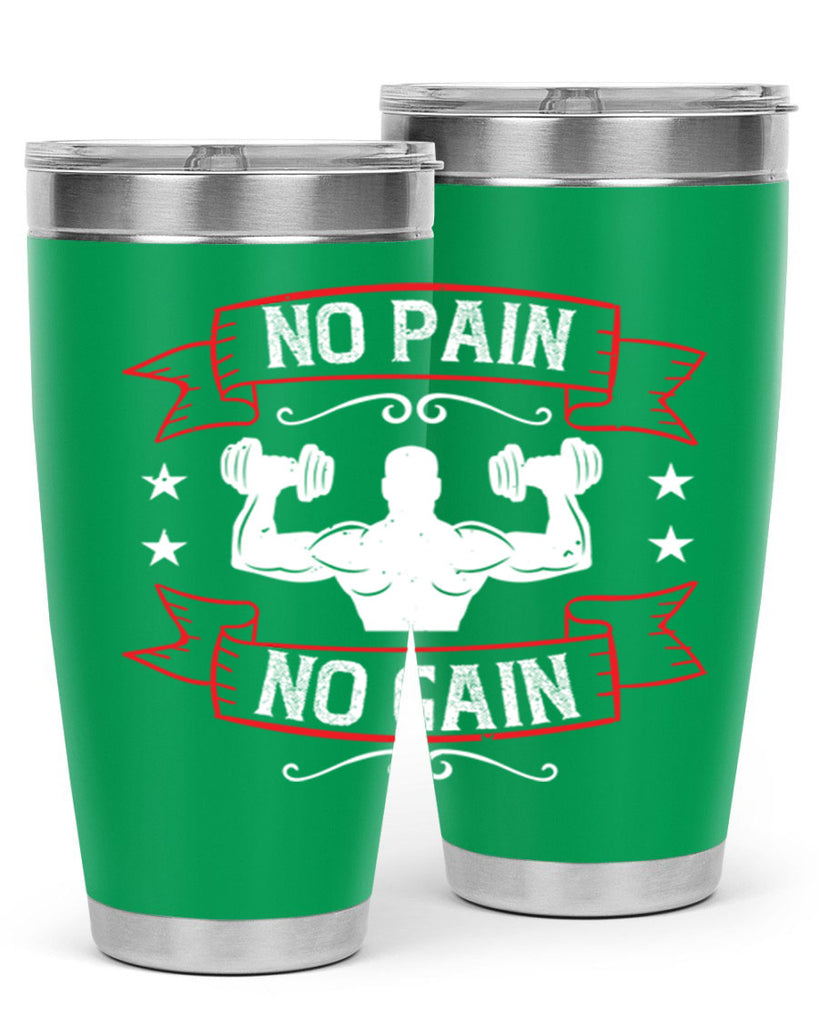 no pain no gain 82#- gym- Tumbler