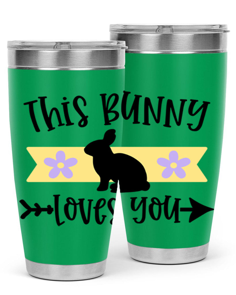 this bunny loves you 10#- easter- Tumbler