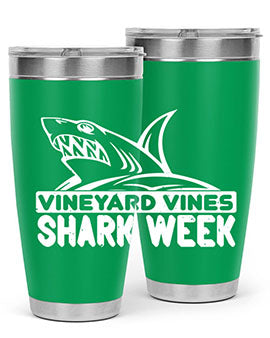 vineyard vines Shark Week Style 8#- shark  fish- Tumbler
