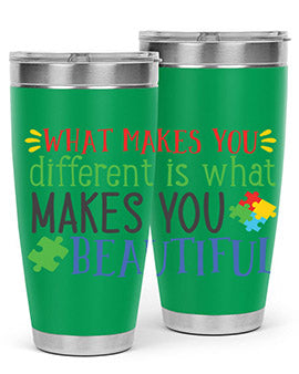 what makes you different is what makes you beautiful Style 3#- autism- Tumbler