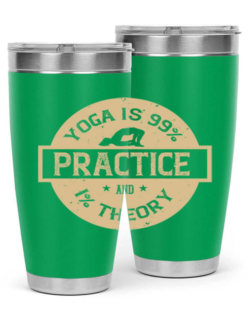 yoga is practice and theory 28#- yoga- Tumbler