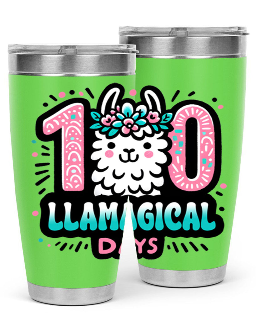 100 Llamagical Days Sublimation 35#- 100 days of school- Tumbler