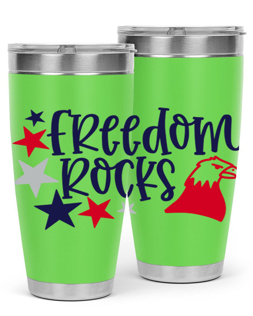 Freedom Rocks Style 148#- Fourt Of July- Tumbler