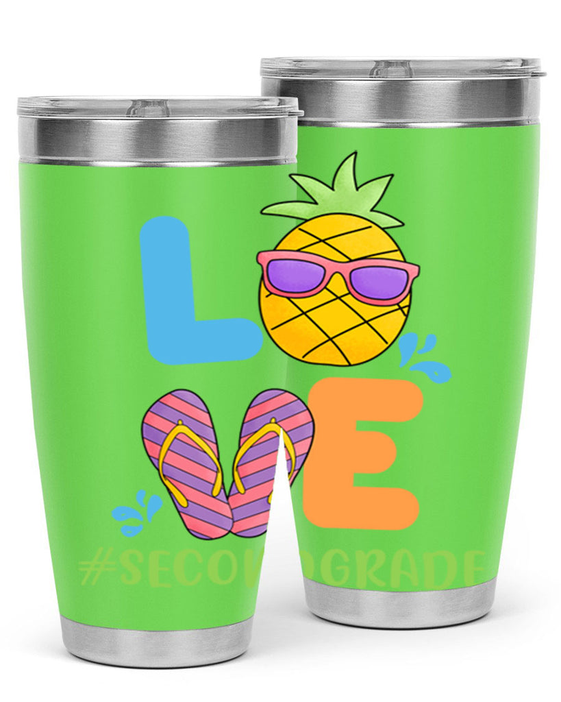 LOVE 2nd Grade Summer Pineapple 17#- second grade- Tumbler