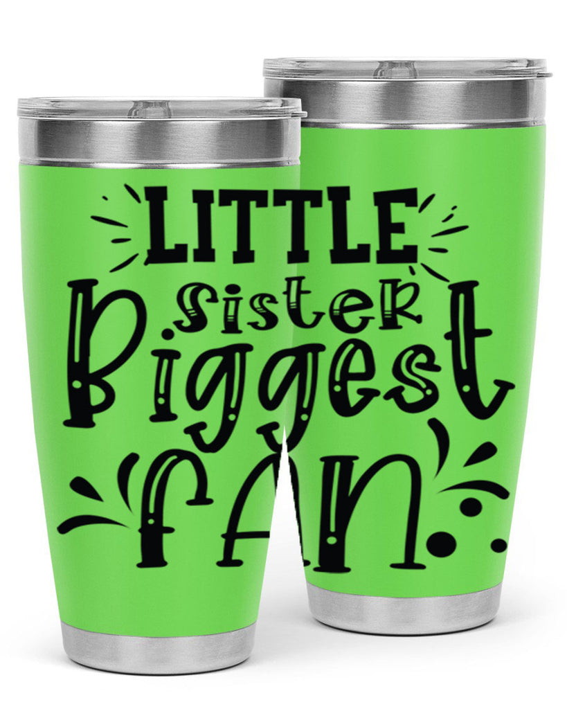 Little Sister Biggest Fan 2055#- baseball- Tumbler