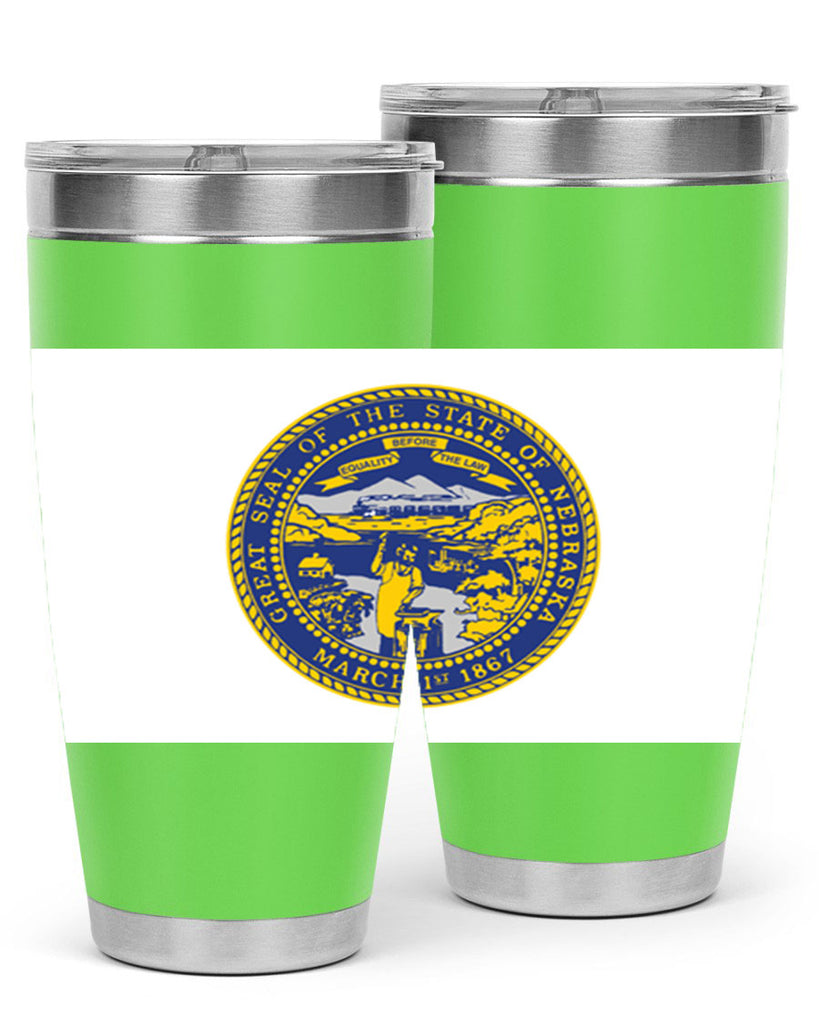 Nebraska 25#- Us Flags- Tumbler