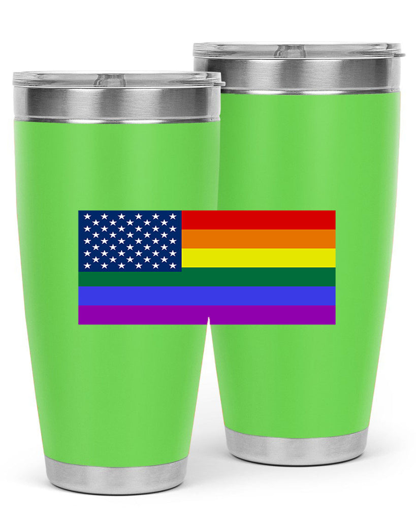 Rainbow american flag 11#- lgbt- Tumbler
