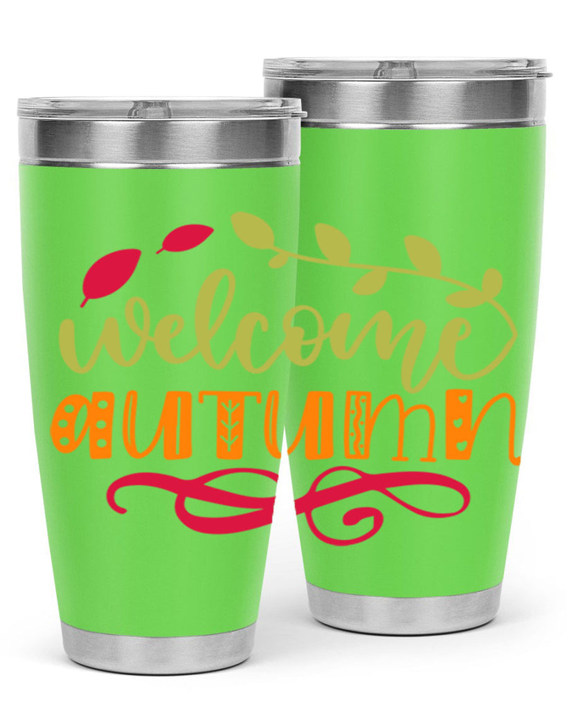 Welcome Autumn 629#- fall- Tumbler