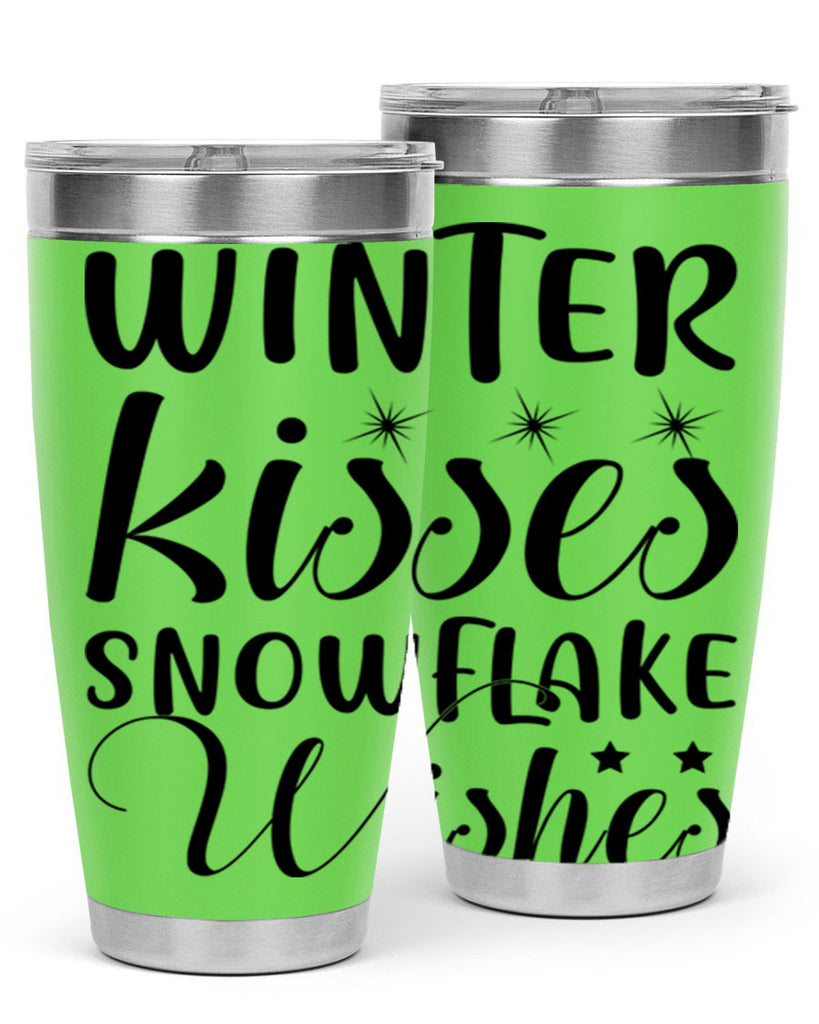 Winter Kisses Snowflake Wishes 561#- winter- Tumbler