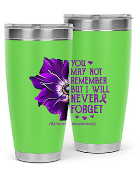 You may not remember but I will never forget alzheimer 223#- alzheimers- Tumbler