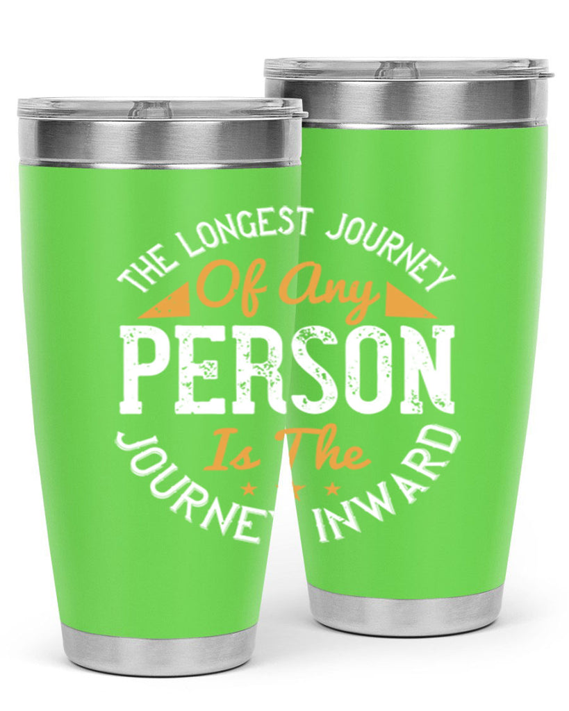 the longest journey of any person is the journey inward 60#- yoga- Tumbler