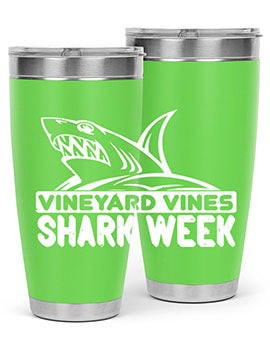 vineyard vines Shark Week Style 8#- shark  fish- Tumbler