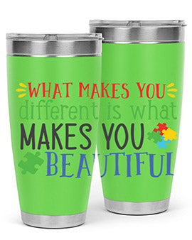 what makes you different is what makes you beautiful Style 3#- autism- Tumbler