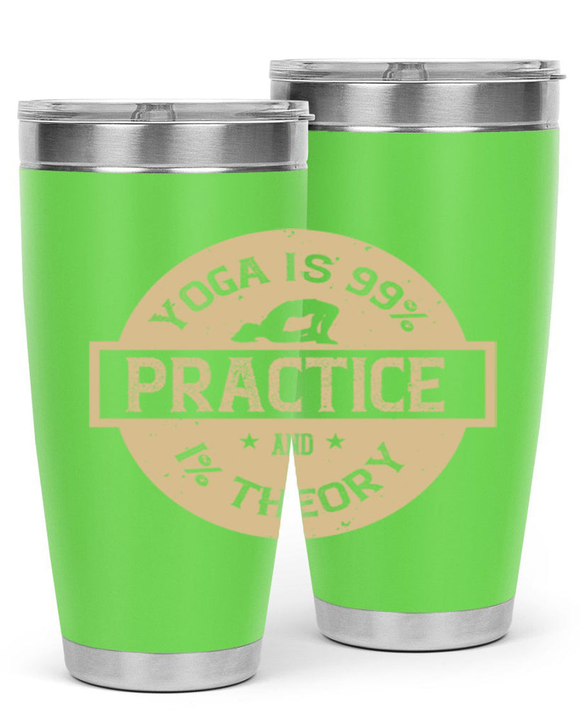 yoga is practice and theory 28#- yoga- Tumbler