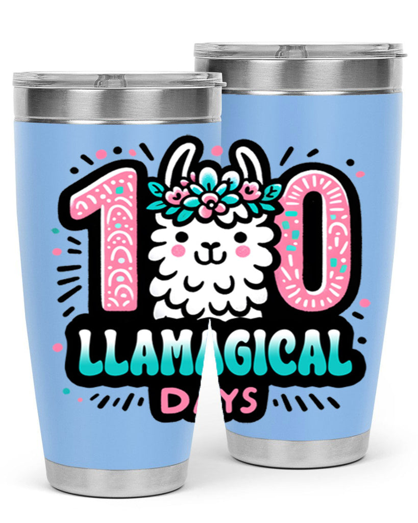 100 Llamagical Days Sublimation 35#- 100 days of school- Tumbler