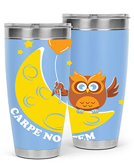 Carpe Noctem Moon Stars Owl A TurtleRabbit 1#- owl- Tumblers