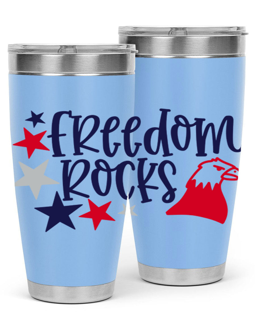 Freedom Rocks Style 148#- Fourt Of July- Tumbler