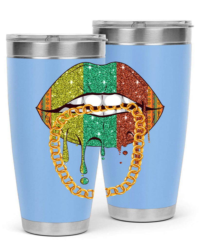Juneteenth Women Melanin Girl Lips Png 25#- Juneteenth- tumbler