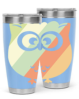 Owl Retro Style Vintage A TurtleRabbit 15#- owl- Tumblers