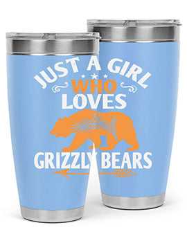 just a girl who loves Grizzly Bears 20#- Bears- Tumbler