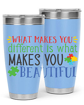 what makes you different is what makes you beautiful Style 3#- autism- Tumbler