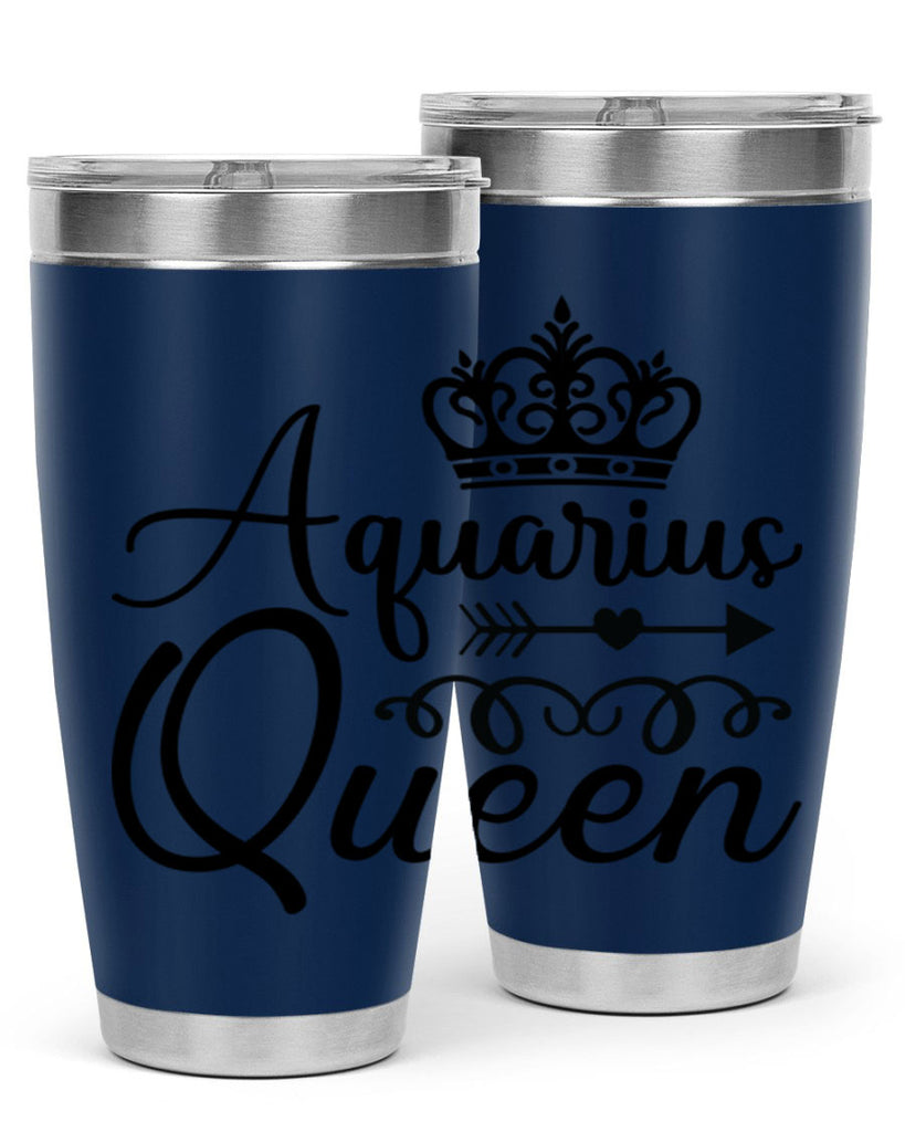 Aquarius queen 74#- zodiac- Tumbler