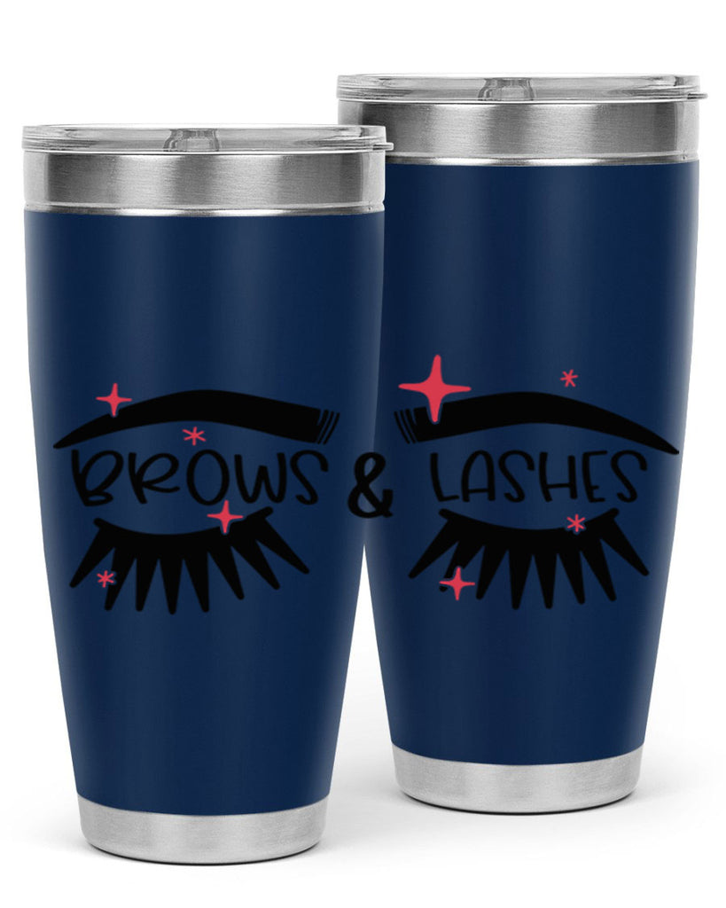 Brows Lashes Style 123#- make up- Tumbler