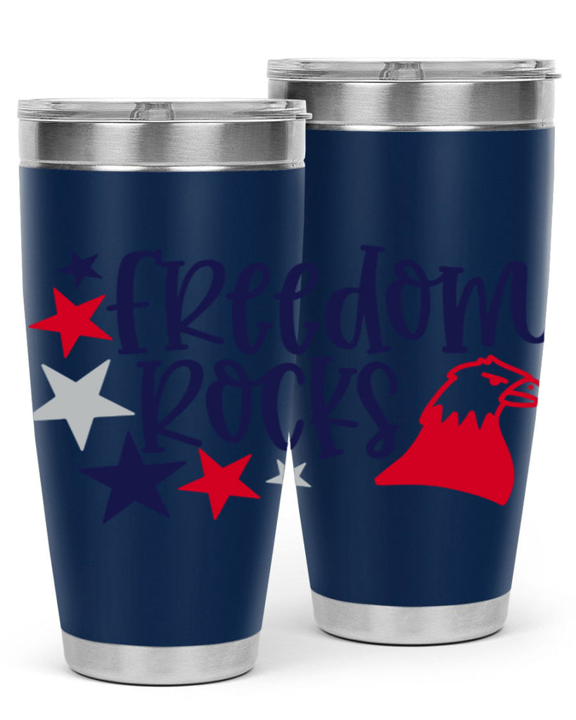 Freedom Rocks Style 148#- Fourt Of July- Tumbler