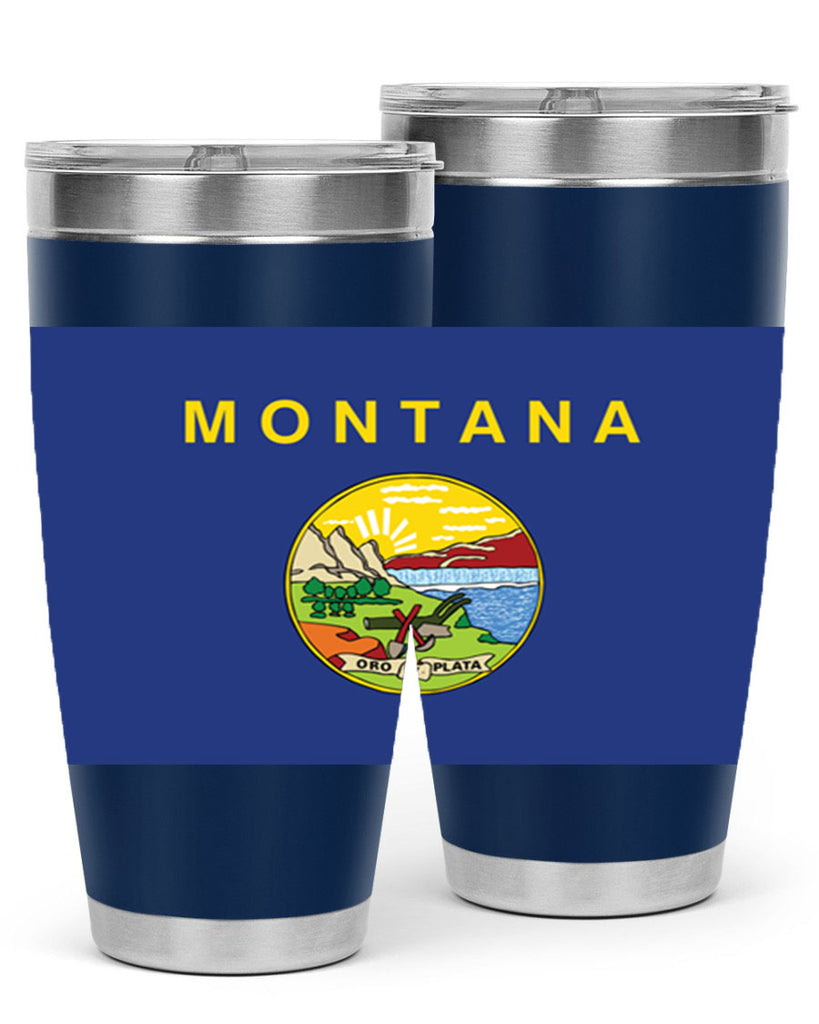 Montana 26#- Us Flags- Tumbler