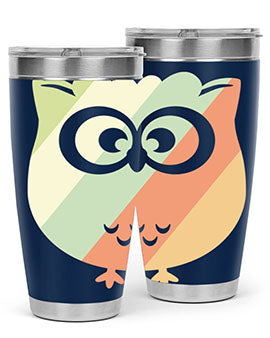 Owl Retro Style Vintage A TurtleRabbit 15#- owl- Tumblers