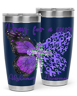 Pray For A Cure AlzheimerS Awareness 208#- alzheimers- Tumbler
