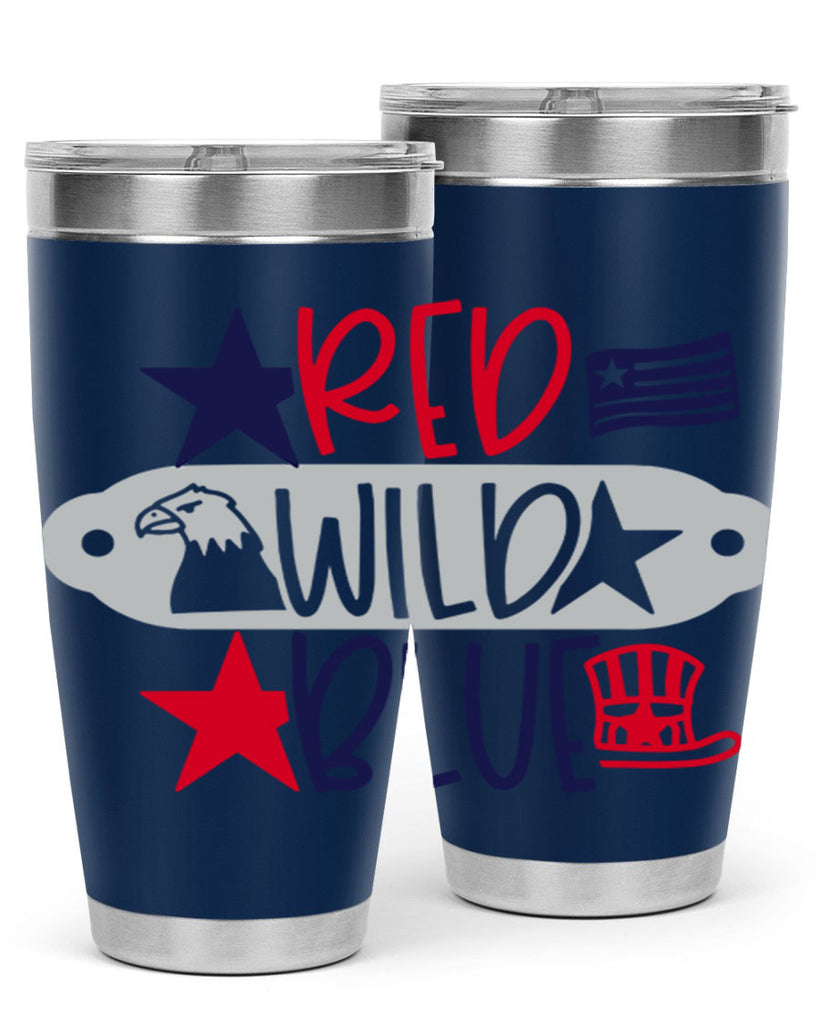 Red Wild Blue Style 171#- Fourt Of July- Tumbler
